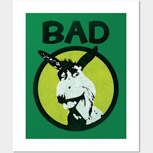 Bad Ass Cartoon Donkey Funny Style Distressed Look Posters and Art